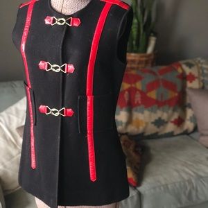 Black wool mod vest (VINTAGE)